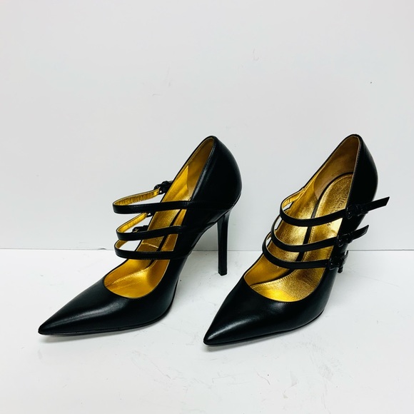 Bottega Veneta Shoes - ON HOLD/ Bottega Veneta black leather multi strap pumps